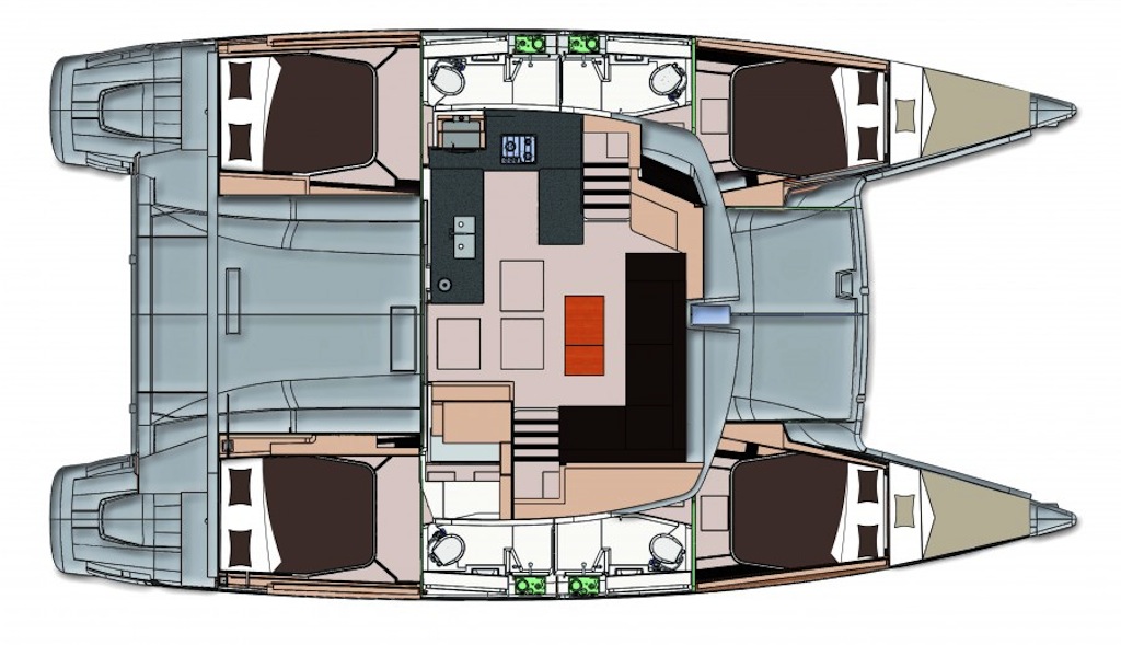 Hélia 44 à louer Régis Guillemot Charter, location de 