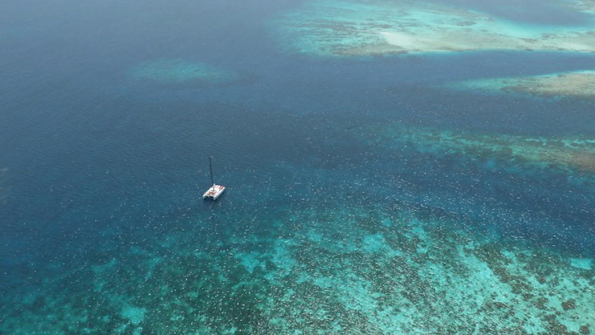 Notre TS50 seul dans des eaux paradisiaques, Los Roques Notre TS50 seul dans des eaux paradisiaques, Los Roques
