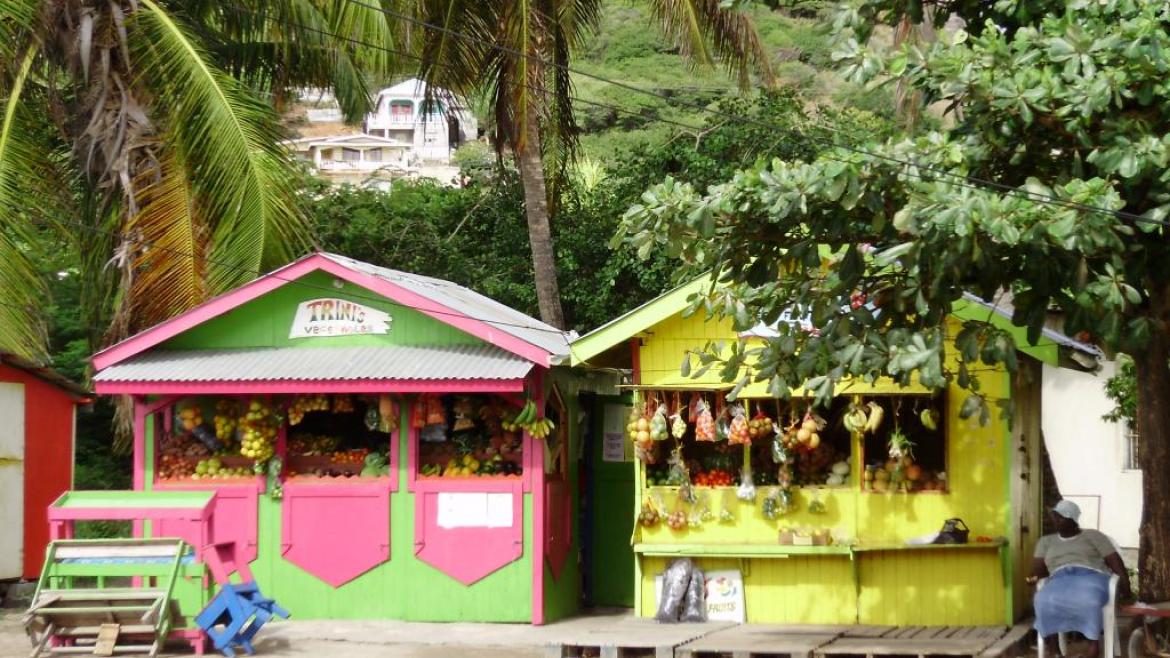 Marché coloré d'Union, Iles Grenadines Marché coloré d'Union, Iles Grenadines