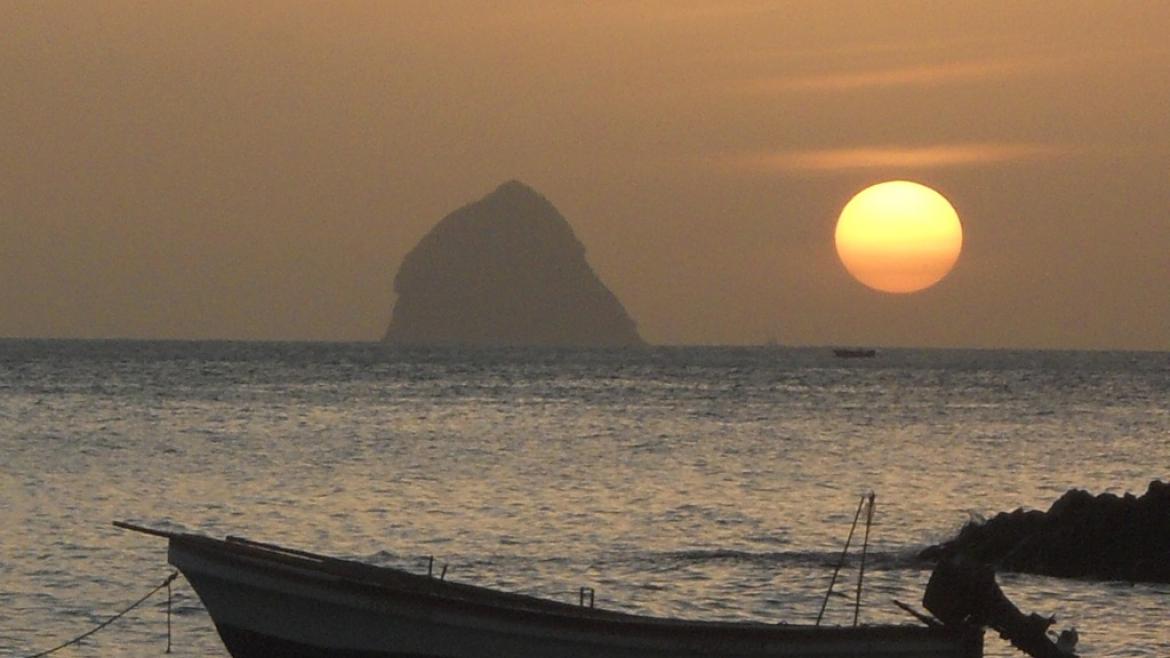 Sunset over Diamond Rock, Martinique Sunset over Diamond Rock, Martinique