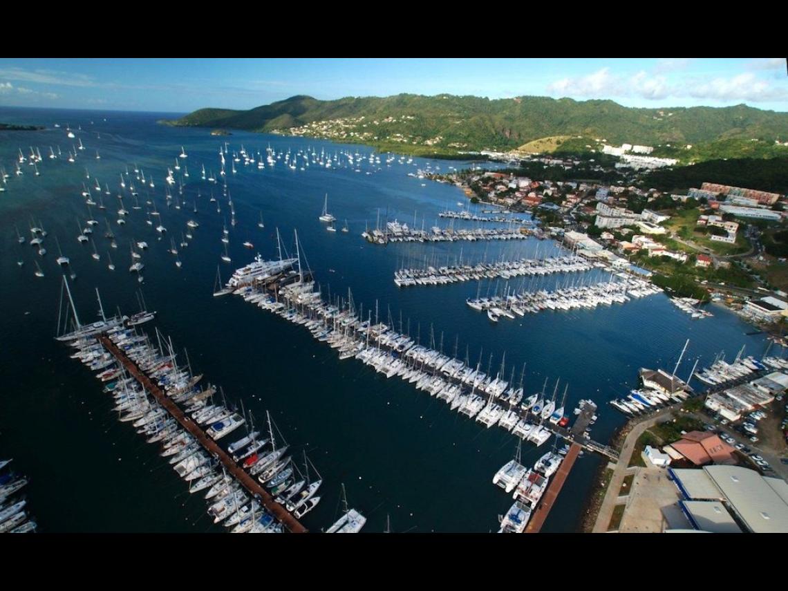 Our vessels are moored between jetties 4 and 5 at Le Marin, Martinique