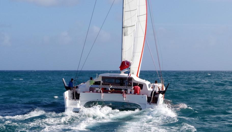 View from the cockpit during navigation View from the cockpit during navigation