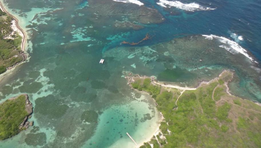 Baie des Anglais vue du ciel, Martinique