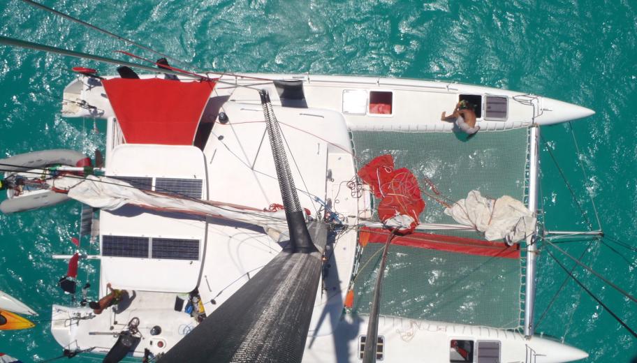 TS 50 vu de la tête de mât TS 50 vu de la tête de mât